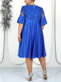 Plus Size Club Party Dress Women Summer Embroidery Elegant Luxury Mother Wedding Dress Loose Oversized Women Clothing. 