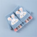 Winter Children Cartoon Gloves Cute Rabbit Thick Warm Kids Half Finger Flip Mittens Outdoor Toddler Windproof Gloves For 1-12Yrs.
