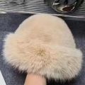 Warm Women's Winter Hat Fluffy Fur Bucket Hat For Women Plush Fisherman Hat Thicken Cold Snowy Day Panama Cap.