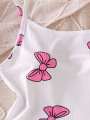Summer collection of fashionable home clothes for girls, elegant and sweet bow camisole vest shorts for outdoor leisure..
