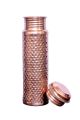 Premium Copper Water Bottle HandCrafted Pure Copper made in 1 piece no joint Hygiene Delicately Crafted in Pakistan 800ml Hammered   Akbar Arts. 