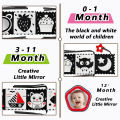 Baby Soft Cloth Books, High Contrast Black and White Crinkle Washable Foldable, Sensory Educational Toy, Perfect Birthday . 