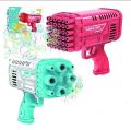 Bubble Machine Automatic Electric Gatling Bubble Guns Bubble Maker 32 Hole Bubble Gun With 1 Liquid Bottle Outdoor Fun Kids Toys for Boys and Girls. 