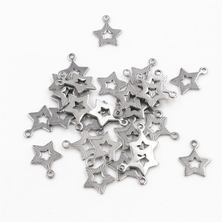30pc/lot%20Hollow%20Charms%20316%20Stainless%20Steel%20five-pointed%20star%20Hollow%20Cute%20for%20necklace%20pendant%20charms%20diy%20jewelry%20making%20-%20Image%205