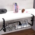 Undertable storage rack metal cable tray computer desk wire organizer without perforated kitchen storage accessories. 