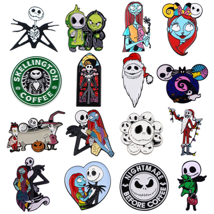 FI102 Horror Movie Enamel Pin Badges Cartoon Collection Brooches Bag