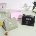 2025 Simple Style English Mini Desk Calendar Desktop Display Portable Calendar Desktop Decoration Handmade Diary. 