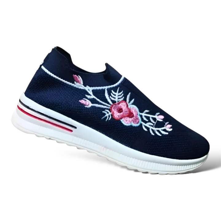 Stylish Women’s Fabric Sneakers - Lightweight, Trendy Design