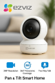 EZVIZ - H6C Pro 3MP - Wireless Wi-Fi Indoor CCTV Security Camera by Hikvision - 360° Pan-Tilt View - Motion Detection - Auto Tracking - Night Vision - Two-Way Talk. 