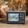 ●1Pcs Mini Retro TV Miniature Ornaments DollHouse Toy Ornaments.