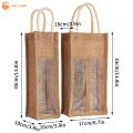 1PCS Red Wine Handbag Wine Box With Window And Handle Single/ Double Bottle Champagne Package Bag Wedding Favors For Guests.