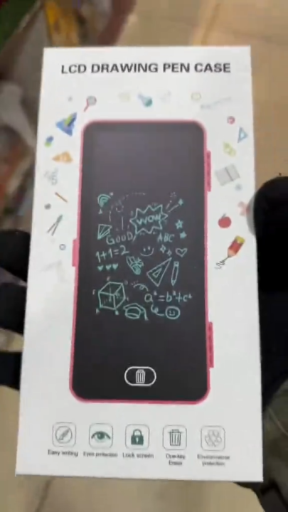 2 in 1 writing board Reusable | Lcd writing board with pencil box best gift for kids | doodle tablet, reusable writing pad, gift idea for kids, kids drawing board with pencil case