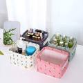 Cute Cotton Small Foldable Organizer Basket for Closet Organizing, Multipurpose Storage Box Hamper for Clothings, Socks, Underpants, Kids Toy. 