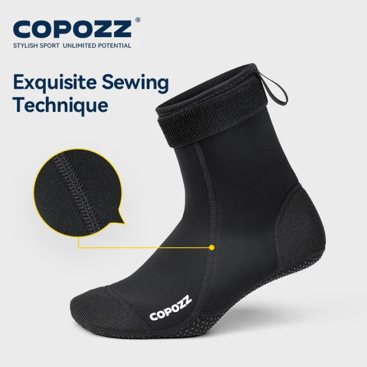 COPOZZ%203MM/5MM%20Neoprene%20Kevlar%20Diving%20Socks%20Anti-Slip%20Wetsuit%20Elasticity%20Surfing%20Boots%20Quick%20Dry%20Durable%20Swimming%20Thermal%20Socks%20-%20Image%204