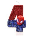 Superhero SpiderMan Fun Figure Candle Cute Cartoon Pattern 0-9 Party Birthday Candle Cake Decoration Children Party . 
