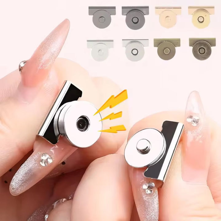 1/2/3Pcs Snap Buttons Metal Seamless Magnetic Buckle Clasp for Tote Bags, Clothing and DIY Crafts, No-Sewing Clip for Purse