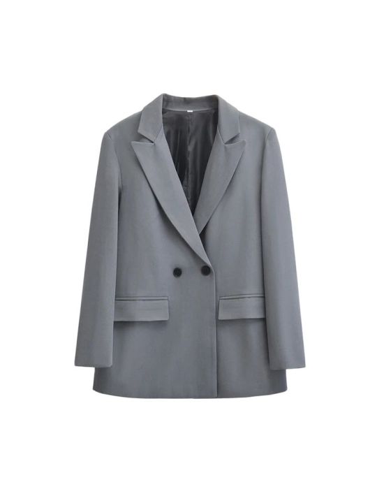 Women's%20Double%20Breasted%20Office%20Wear%20Blazer%20Coat,%20Long%20Sleeve,%20Flap%20Pockets,%20Female%20Outerwear,%20Chic%20Tops,%20Fashion%20-%20Image%202