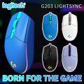 Logitech G203 wired mechanical gaming mouse  Luminous Backlit USB Wired Gaming Mouse for Desktop PC Laptop Office Computer Gamin. 