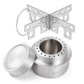 Portable Mini Aluminum Alloy Alcohol Stove with Lid and Cross Stand Outdoor Camping Hiking Backpacking.