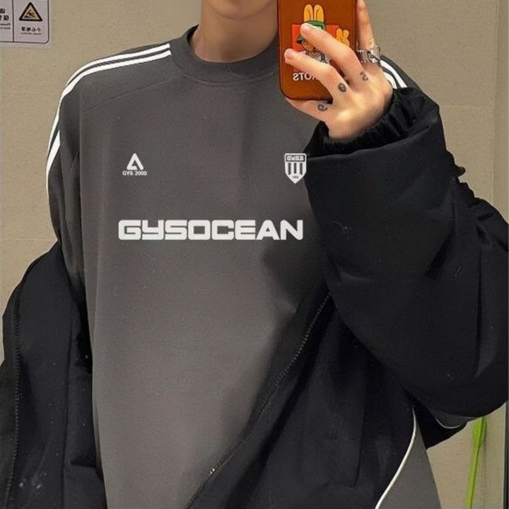 Proman-men's%20sports%20short%20sleeve%20T-shirt%20loose%20American%20street%20style%20short%20sleeve%20casual%20sports%20style%20tee%20-%20Image%205