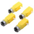 (4 Pcs combo) For Arduino Smart Car Robot Plastic Tire Wheel with DC 3-6V Gear Motor. 