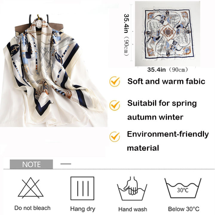 90*90cm%20Women%20Square%20Silk%20Scarf%20Luxury%20Brand%20Large%20Shawl%20Neckerchief%20Print%20Headband%20Female%20Foulard%20Bandana%20Wraps%20Hijab%20Scarves%20-%20Image%205