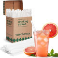 100PCS Transparent Straws Individually Packaged Disposable Straws Suitable for Home Party Wedding Milk Juice Milkshake Coffee. 
