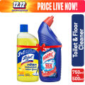 Harpic Toilet Cleaner 750ml and Lizol Citrus 500ml Double Surokkha Combo. 