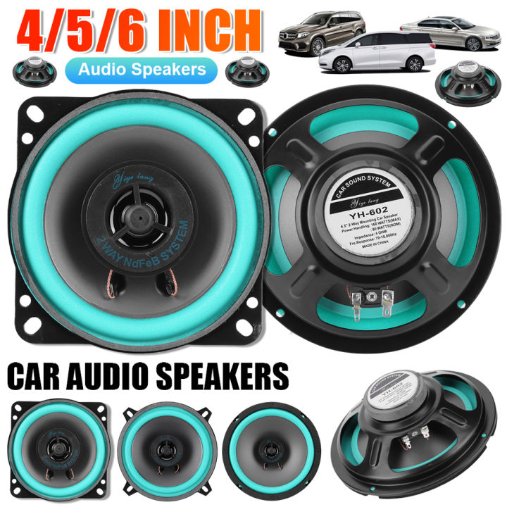 4/5/6 Inch Car Speakers 100/160W HiFi Coaxial Subwoofer Universal Automotive Audio Music Full