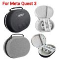 Portable Carrying Case For Meta Quest 3 VR Headset Storage Bag Shockproof EVA Hard Shell Box for Meta Quest 3 VR Accessories. 
