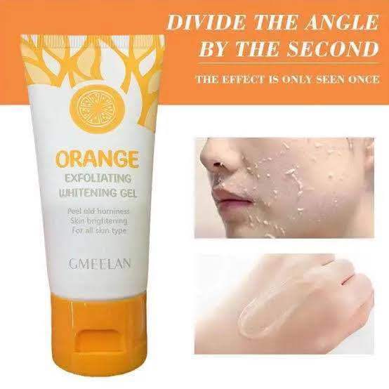 GMEELAN Orange Exfoliating Gel Whitening Facial Body Peeling Gel Scrub Blackhead Removal-50gm