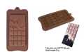 MELTED CHOCOLATE BAR SILICONE MOULD. 