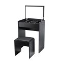 Modern dressing table with mirror of stool. 