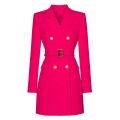 Women's Long Sleeve Buttons Double Blazer Jacket Women 2026 New Office Lady Designer Breasted Belted Blazer Dress Spring Autumn. 