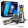 NIGHTEYE H7 LED Headlights 20000LM Canbus Mini Size H7 Light Bulbs 60W 6500K White Plug and Play Car Lights with Fan Headlamp. 