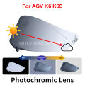 Photochromic Visor for AGV K6 K6s Helmet Glasses Screen Shield Windshield Accessories Parts Autochromic lens. 