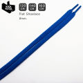 (2 Layers Thick, Not Thin) Kickkuck (Kickcuck) Blue Shoe Laces (Dark-Blue) (Flat Type) Flat Length 120.140.160cm. Polyester, 2-Layer Density, 4 Strands Per Round, Fine Pattern, Rope Head 20 Mm. Easy to Hold. 