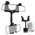 Car Rearview Mirror Phone Holder 360° Retractable Rotatable Cell Phone Holder Clip Mobile Phone  Support Phone Mount Stand. 