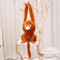 Simulation Cute Monkey Plush Toy Golden Monkey Doll Long Arm Monkey High-end Curtain Bundled Ornaments Stitch Stuffed Toys. 
