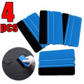 1-4 Pcs Car Film Scraper Vinyl Wrap Film Card Squeegee Auto Foil Wrapping Suede Felt Scraper Car Styling Sticker Accessories.