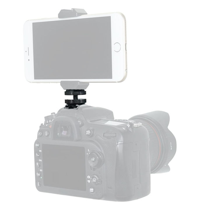1/4%20Hot%20Shoe%20Mount%20Phone%20Holder%20Dual%20Nut%20Cold%20Shoe%20Adapter%20Bracket%20For%20Double-Layer%20Camera%20Hot%20Shoe%20Adapter%20Accessories%20-%20Image%205