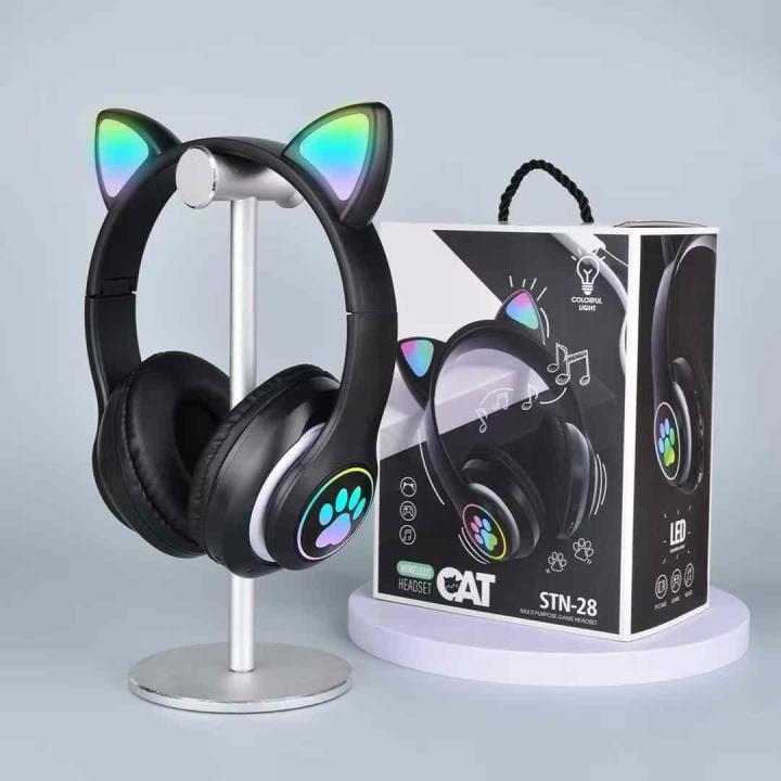 CAT%20STN-28%20Over%20Ear%20Music%20Headset%20Glowing%20Ear%20Headphones%20Foldable%20Wireless%20BT5.0%20Earphone%20with%20Mic%20AUX%20IN%20TF%20Card%20MP3%20Player%20Colorful%20LED%20Lights%20for%20PC%20Laptop%20Computer%20Mobile%20Phone%20-%20Image%205
