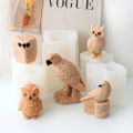 3D Cartoon Owl Silicone Candle Mold DIY Cute Animal Fragrance Candle Plaster Drop Glue Mold Parrot Skylark Handmade Home Decor. 