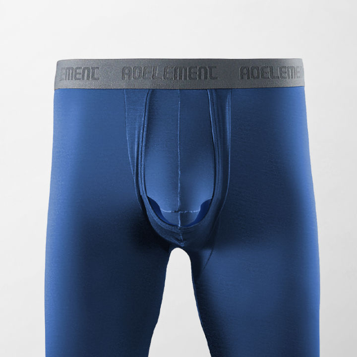 Men's Thermal Underwear with Separate Pouch, Thin Style, Tight-Fitting, Warm Base Layer Pants for Young Men