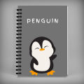 Notebook - Cute Happy Penguin CG0026. 