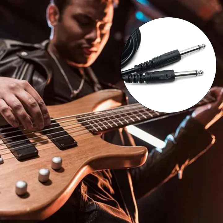 Guitar%20Cable%20For%20Bass%20And%20Electric%20Guitar%20-%20Straight%20To%20Straight%20Angle%201/4%20Inch%20Instrument%20Cable%20-%20Black%20%7C%203%20Meter%20-%20Image%206