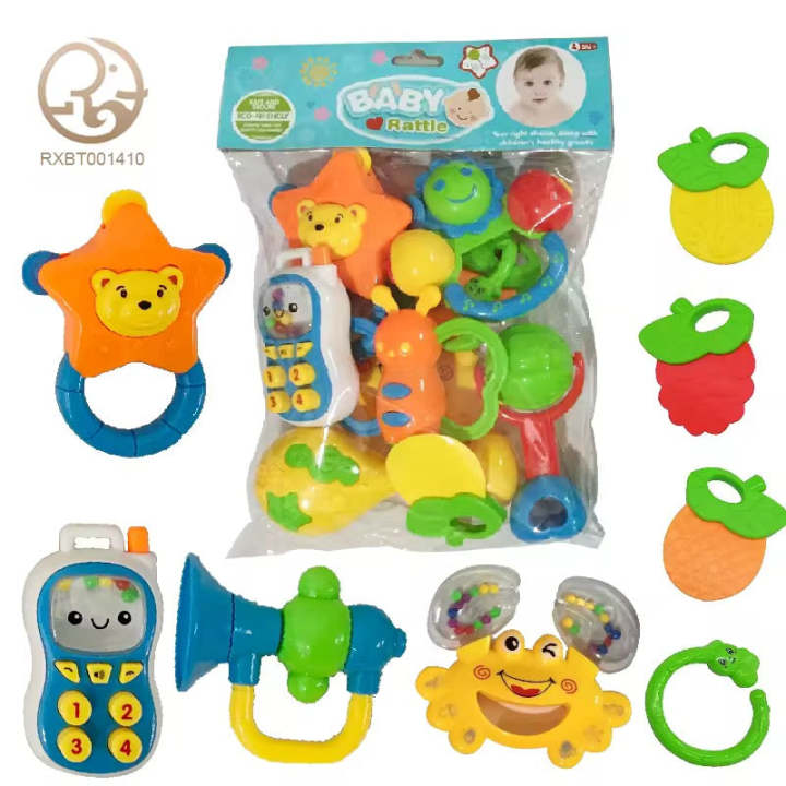 Colorful Plastic Rattle Toy for Babies