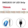 5V UV LED Strip Light Flexible SMD 2835 Ultraviolet LED Light Strip Purple Black 395-405nm For Detect Money Home Christmas Decor. 