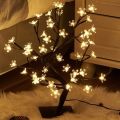 DecorZone 24 leds cherry blossom lamp beautiful black base cherry flower led lamp Sidetable led decoration lamp. 