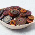 15-25mm 50pcs Retro Wooden Buttons 2 Holes for Handwork Sewing Scrapbook Clothing Button DIY Crafts Accessories Card Decor.